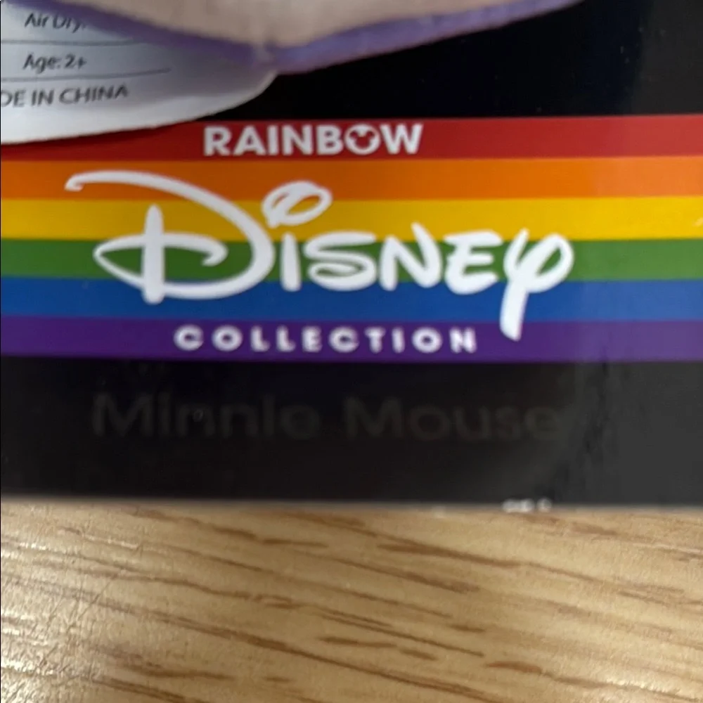 Disney Rainbow Collection Minnie Mouse Plush Keychain Bag Charm Pride NWT